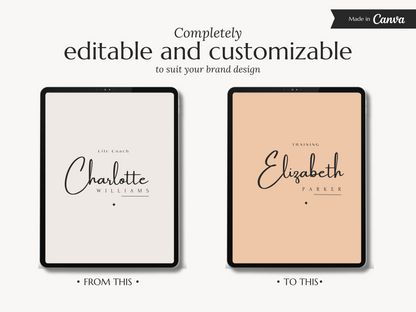 PYRITASTUDIO_CHARLOTTE | COACH | Editable Professional Branding Kit