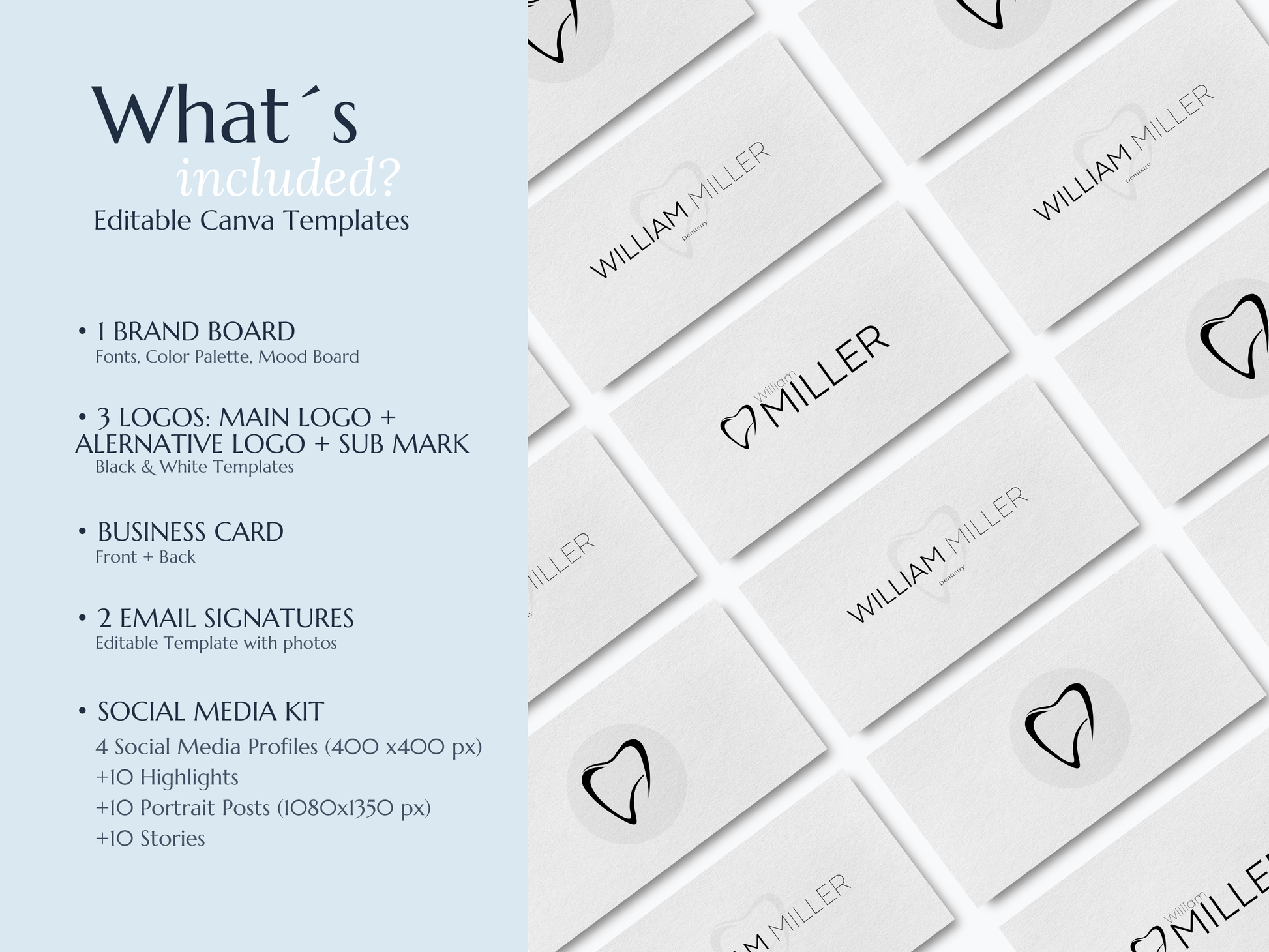 PYRITASTUDIO_WILLIAM | DENTIST | | Editable Professional Branding Kit
