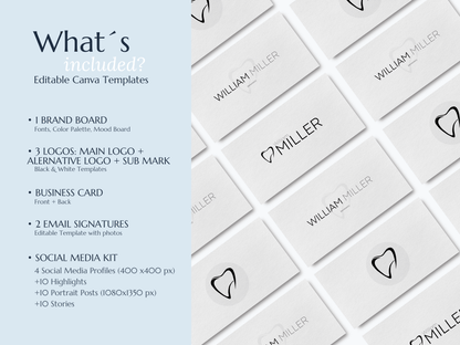 PYRITASTUDIO_WILLIAM | DENTIST | | Editable Professional Branding Kit