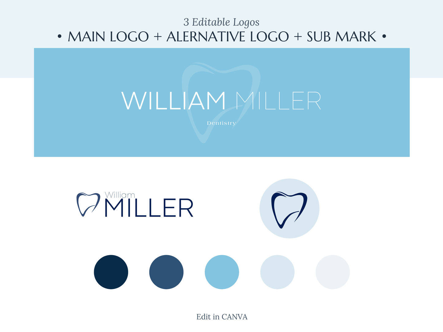 PYRITASTUDIO_WILLIAM | DENTIST | | Editable Professional Branding Kit