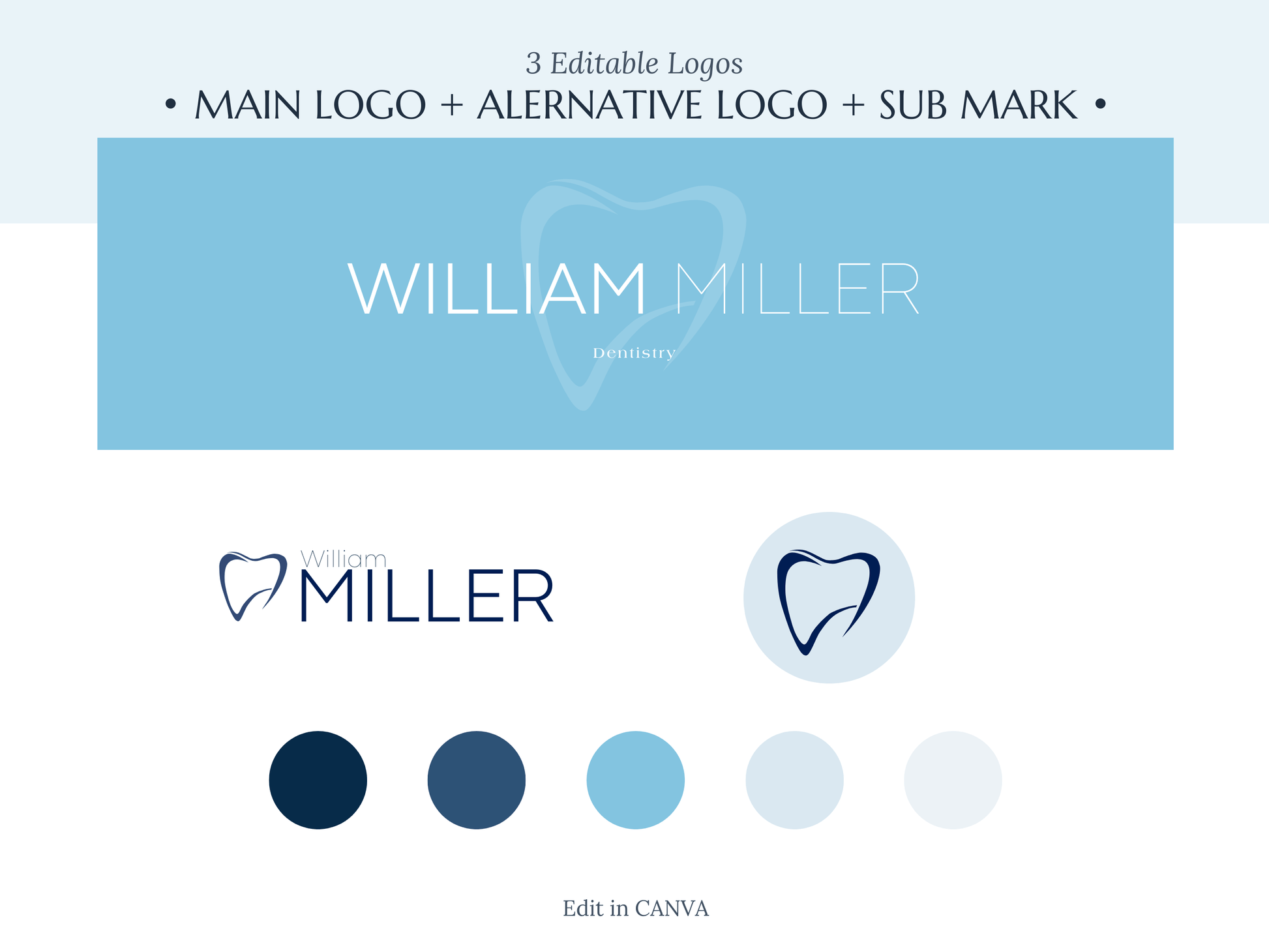 PYRITASTUDIO_WILLIAM | DENTIST | | Editable Professional Branding Kit