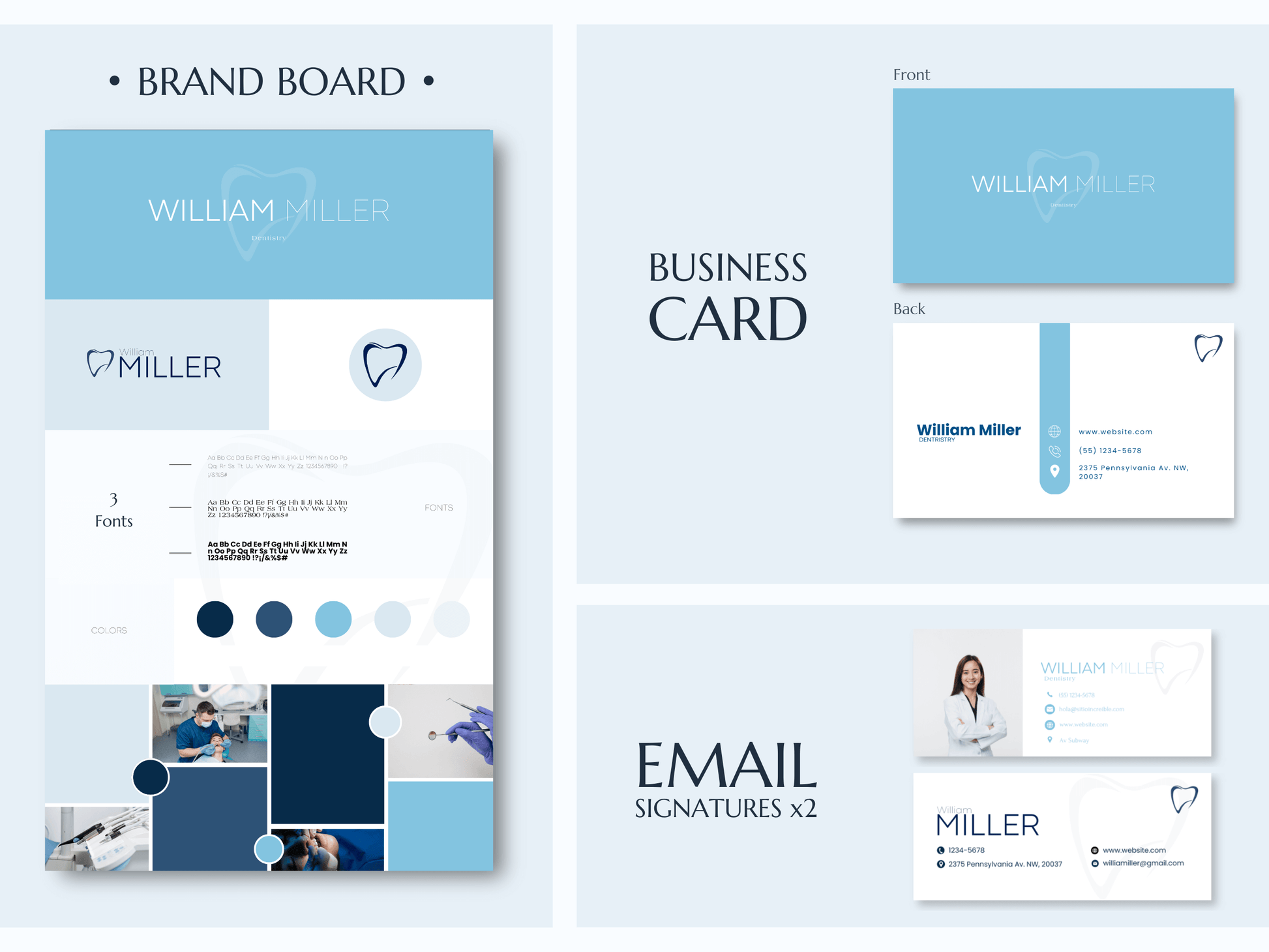 PYRITASTUDIO_WILLIAM | DENTIST | | Editable Professional Branding Kit