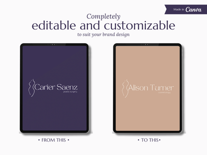 CARTER | BEAUTY | DYI Personal Branding Kit | Canva Templates - Logos, Brand Board, Business Card, Email Signature, Social Media Kit