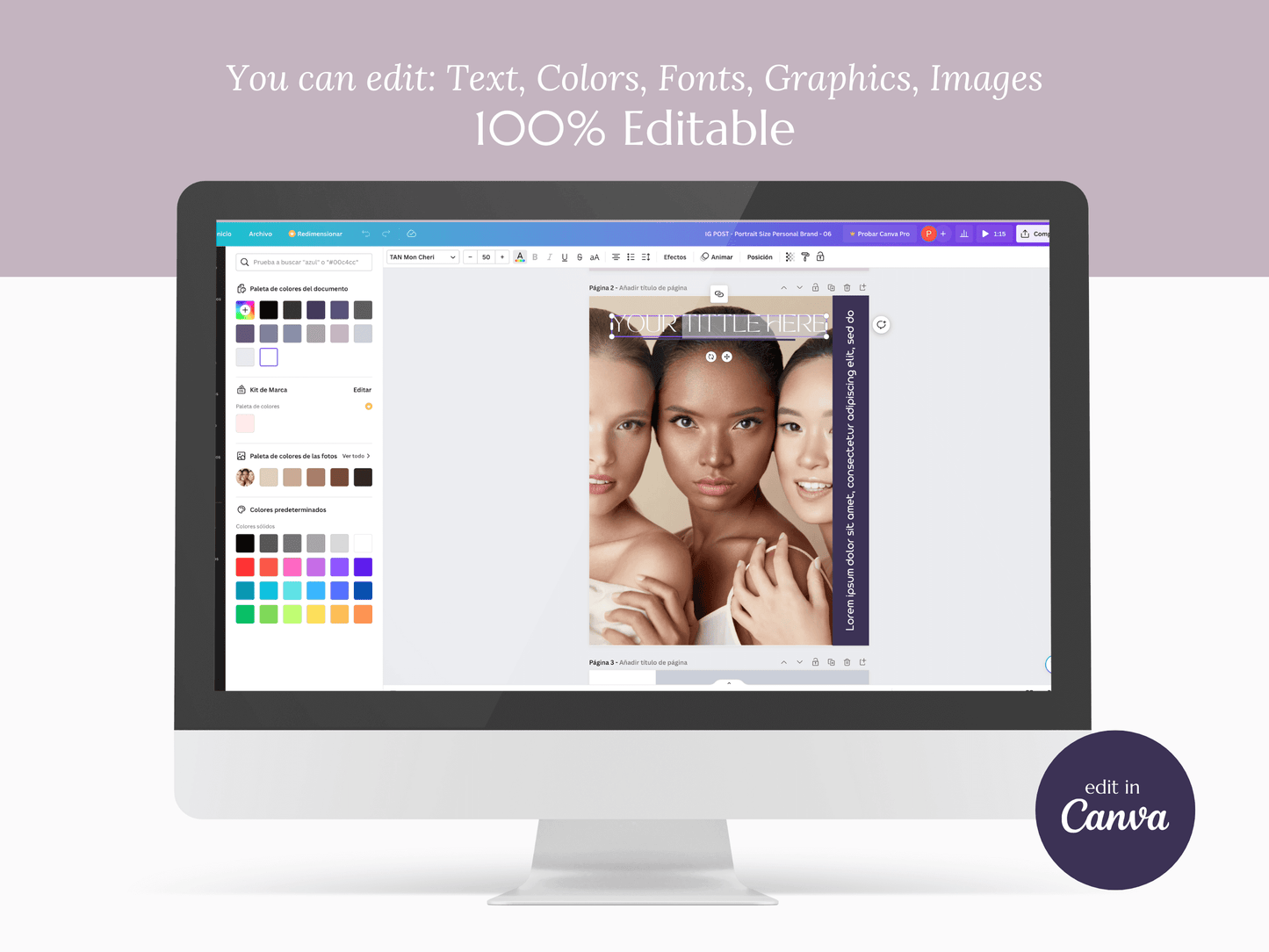 CARTER | BEAUTY | DYI Personal Branding Kit | Canva Templates - Logos, Brand Board, Business Card, Email Signature, Social Media Kit