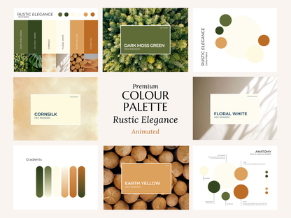 Rustic Elegance | Modern Brand Palette | Editable Canva Template with Hex Codes | Earthy Tones Business Branding Kit