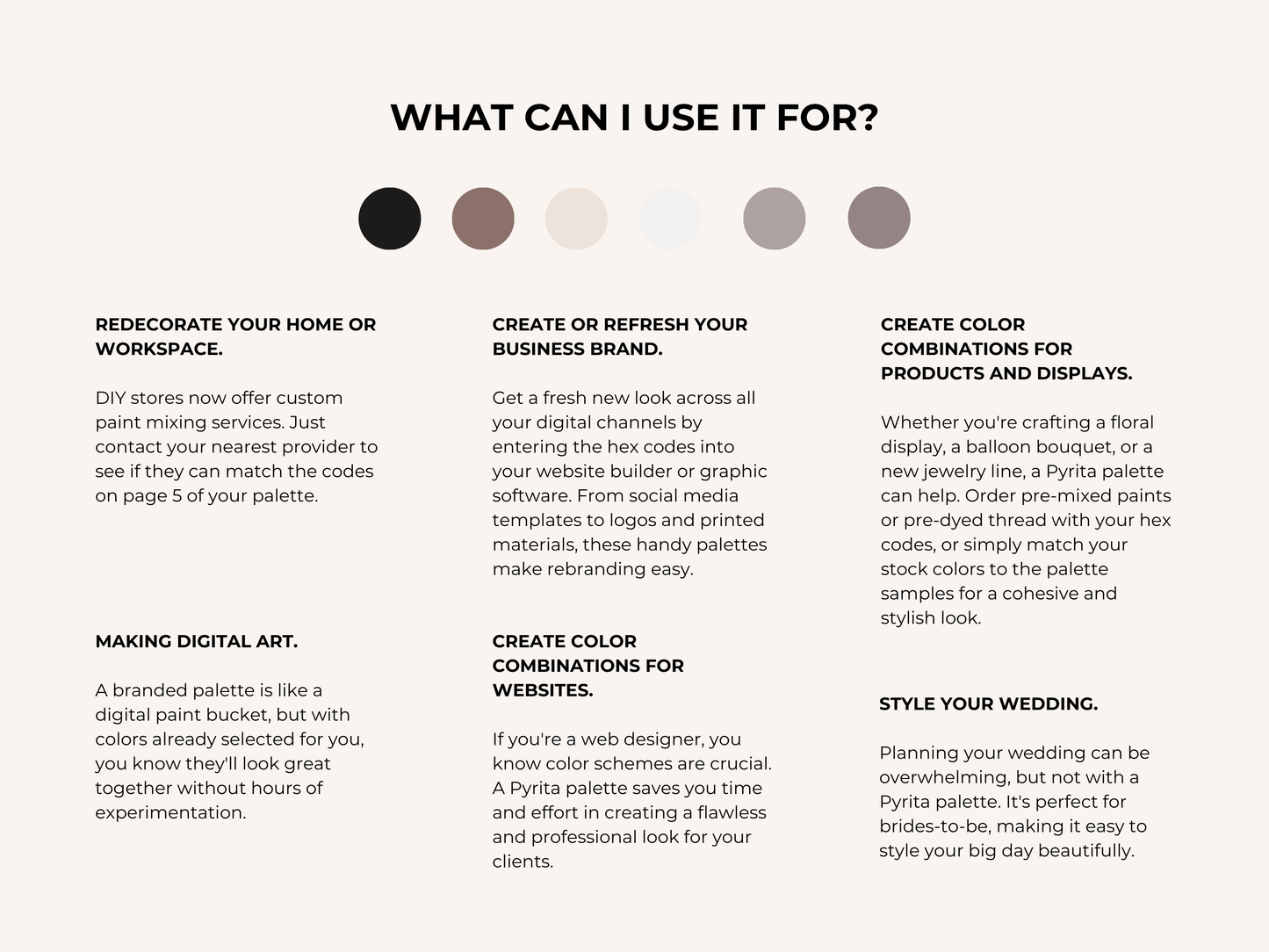 Smoky Elegance | Luxury Brand Palette | Premium Canva Colour Palette with Hex Codes | Black + Brown Business Branding Kit
