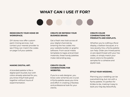 Smoky Elegance | Luxury Brand Palette | Premium Canva Colour Palette with Hex Codes | Black + Brown Business Branding Kit